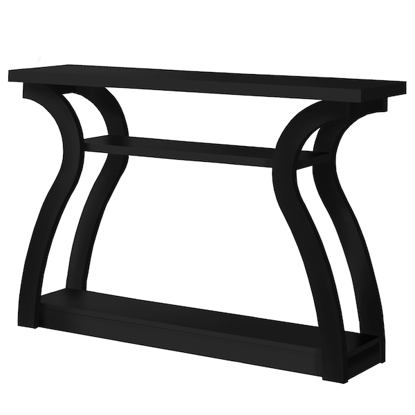 Accent Table, Console, Entryway, Narrow, Sofa, Living Room, Bedroom, Laminate, Black, Contemporary
